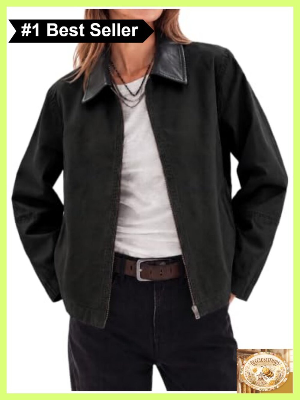 Cotton Canvas Oversized Barn Jacket Zip Up Lightweight Utility Coat